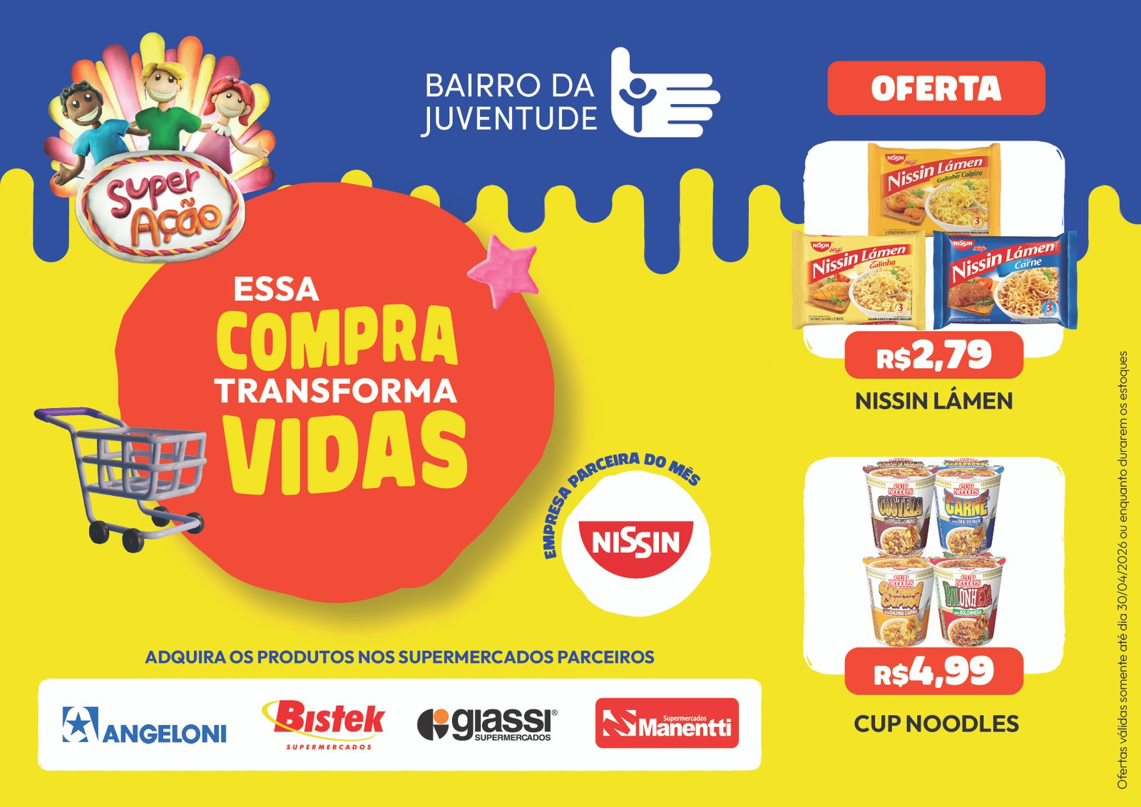 Campanha Supera&ccedil;&atilde;o inicia em abril com apoio da Nissin