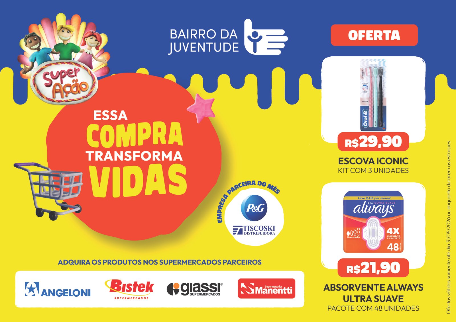 SuperA&ccedil;&atilde;o fortalece solidariedade em parceria com redes de supermercados
