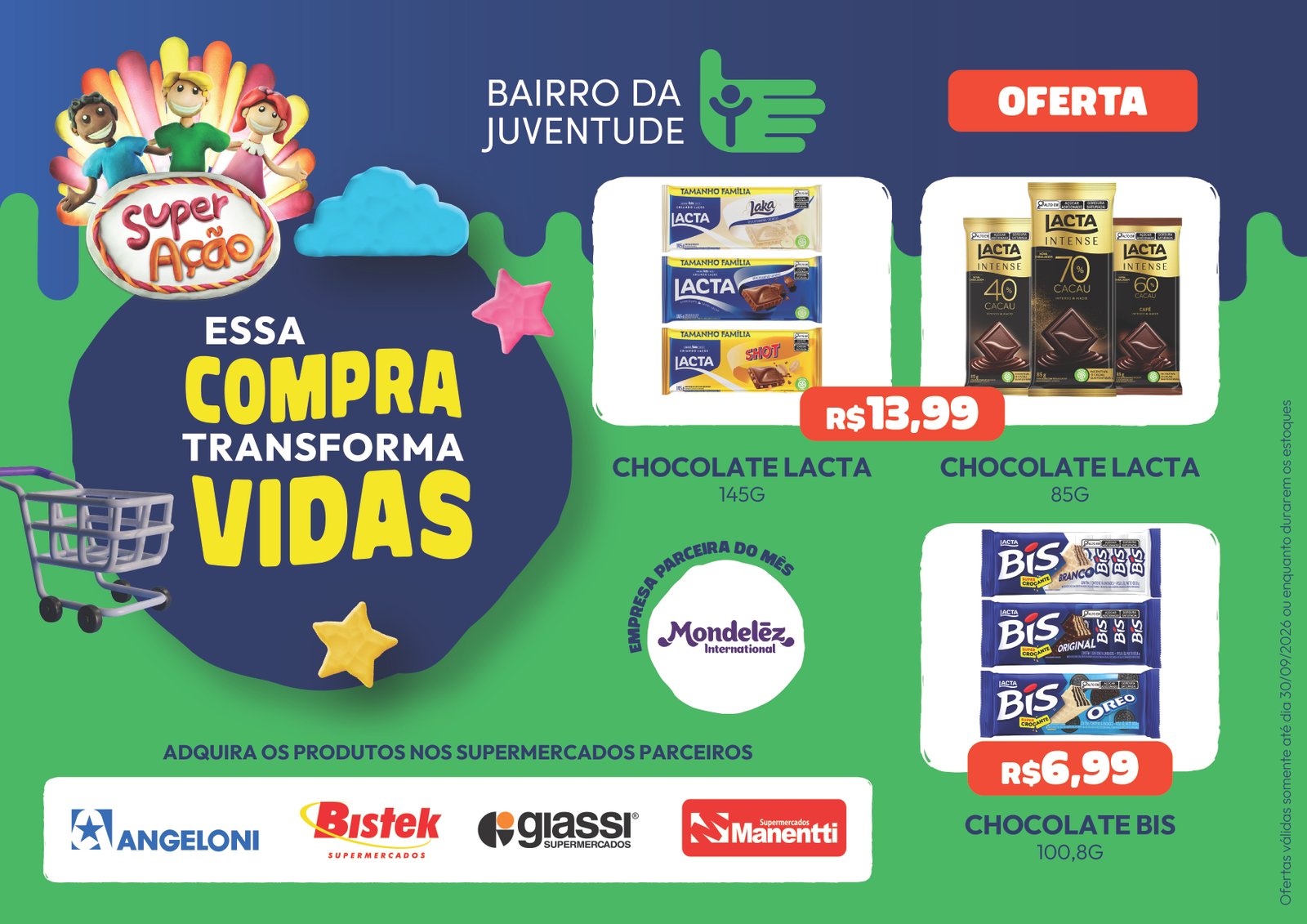 SuperA&ccedil;&atilde;o de setembro vem com Mondelez em apoio ao Bairro da Juventude